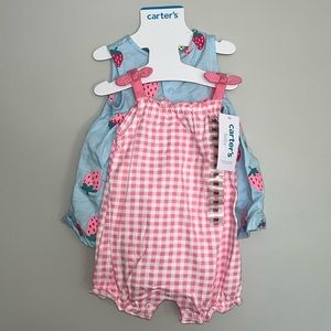 Carters Baby Oeko-Tex 3 Months 3 Piece Set / 2 Outfits Included